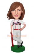 Female Baseball Player Bobblehead