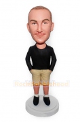 Casual Man With Shorts Bobblehead