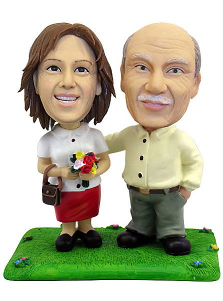 Casual Couple Custom Bobblehead