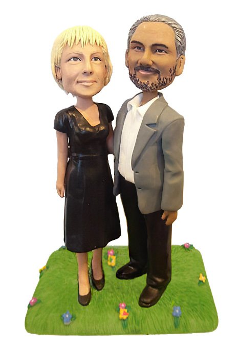Couple Arm in Arm Custom Bobblehead