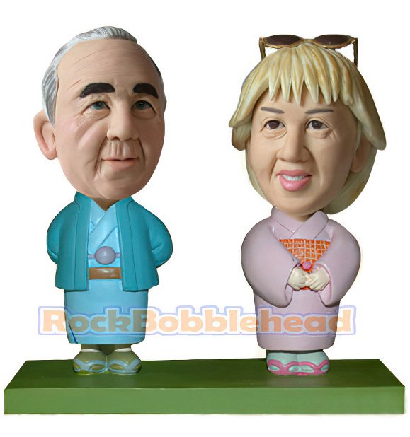 Couple In Kimono Custom Bobblehead