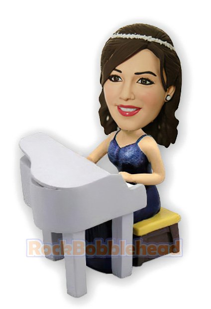 Female Pianist Custom Bobblehead