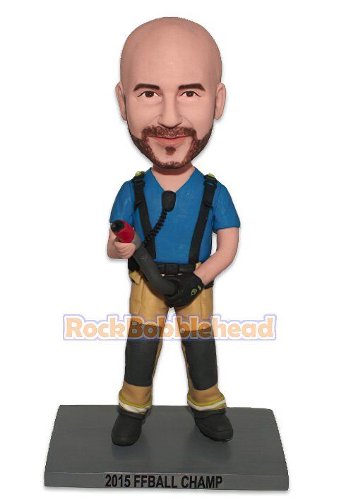 Fireman Holding Pipe Custom Bobblehead