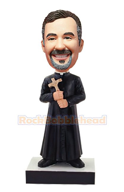 Pastor With Cross Custom Bobblehead