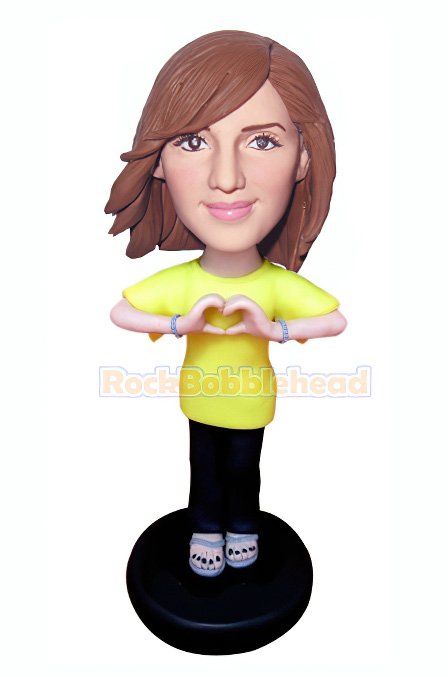 Sweet Heart Girl Custom Bobblehead