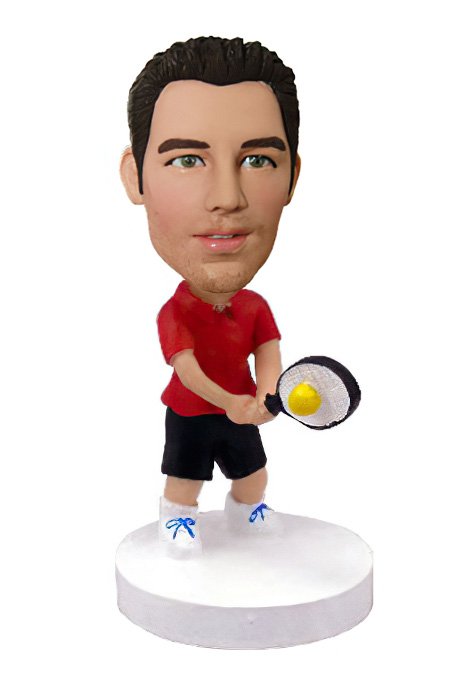 Male Tennis Player Custom Bobblehead