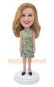 Lady in Dress Personalized Bobble Head