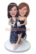 Bride and Bridesmaid on Wedding Party Bobblehead