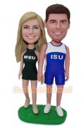 Exercising Couple Custom Bobblehead
