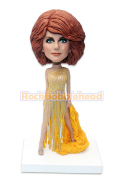 Woman in Sexy Yellow Dress Custom Bobblehead