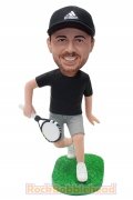 Custom Bobblehead Playing Tennis Doll