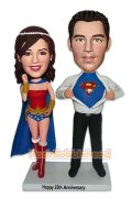 Movie Fans Bobblehead Wedding Cake Topper