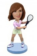Female Tennis Star Custom Bobblehead
