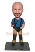 Fireman Holding Pipe Custom Bobblehead