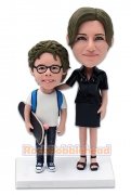 Skater Boy and Mom Custom Bobblehead