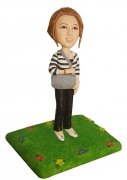 Fastion Lady With Bag Bobblehead