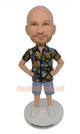 Man in Hawaiian Shirt Custom Bobblehead