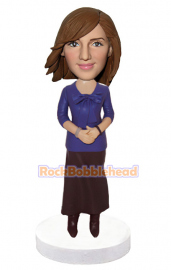Office Lady Custom Bobblehead Doll