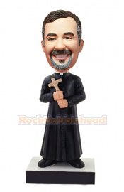 Pastor With Cross Custom Bobblehead