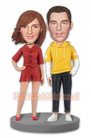 Casual Fashion Couple Custom Bobblehead