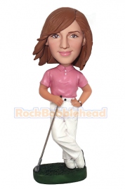 Female Golfer Custom Bobblehead