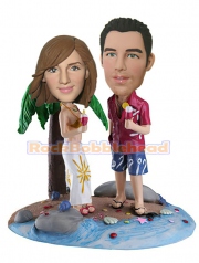 Couples Under the Palm Bobblehead