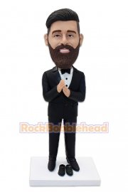 Man in Tuxedo with His Crocodile Shoes Bobblehead