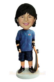 Kid with Skateboard Custom Bobblehead