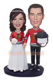 Sport Fans Wedding Cake Topper Bobblehead